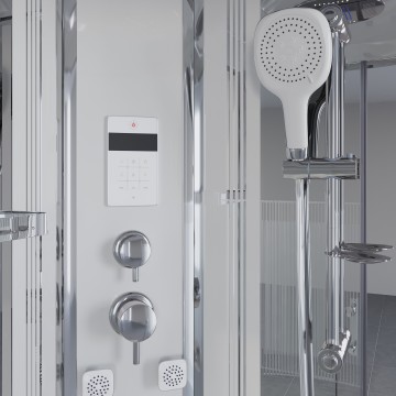 Душевая кабина Niagara Ultra NG-702-01 (100х100х220) низкий поддон(16см),стекло прозрачное с рисунком,4 места