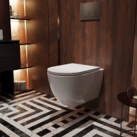 Унитаз подвесной Globo VT1-74T Tornado, цвет белый, ультратонкое soft-close сиденье