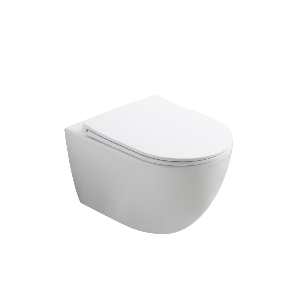 Унитаз подвесной Globo VT1-74T Tornado, цвет белый, ультратонкое soft-close сиденье