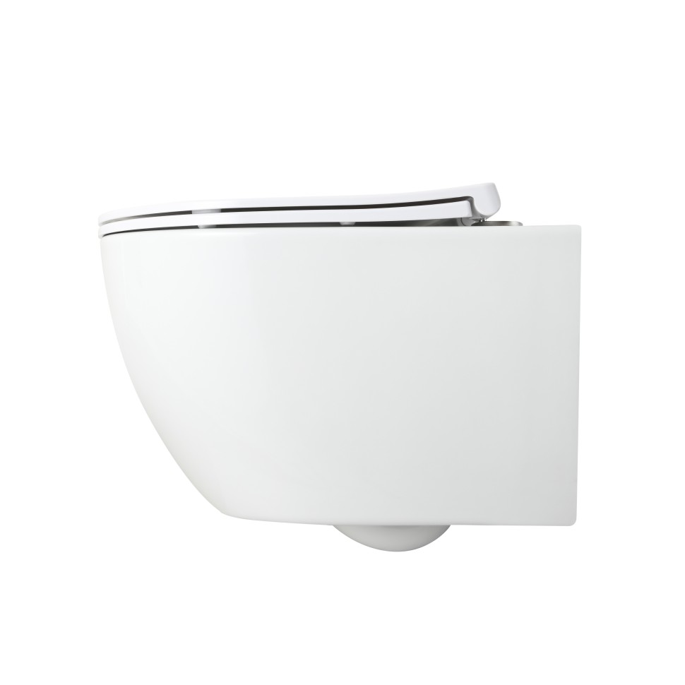 Унитаз подвесной Globo VT1-74T Tornado, цвет белый, ультратонкое soft-close сиденье