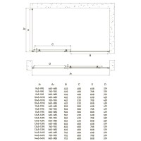 Душевой угол Veconi Rovigo RV-072B, 1500х700х1900 черный, стекло прозрачное