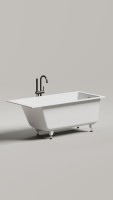 Ванна встраиваемая CASCATA KIT 150x70 S-Stone Матовый