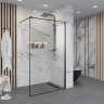 Душевая перегородка Niagara Nova NG-687-10ВLACK (100х195) черный,стекло прозрачное,1 место