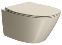 Унитаз подвесной безободковый GSI MODO+ 8415FR408 540 мм х 370 мм, с Swirlflush, с креплением, цвет Creta Matte (старый артикул 841508 / 8415FR208)  