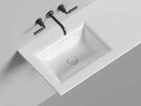 Раковина столешница ONDA FLOW SQUARE 600-3000х400-700х138 S-Stone Матовое