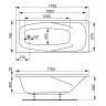Акриловая ванна VAGNERPLAST ARONIA 170x75