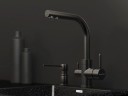 Дозатор для жидкого мыла KRAFT, D003-GM, вороненая сталь, Paulmark
