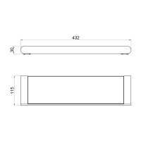 Полка стеклянная Timo Saona 13072/17 золото матовое