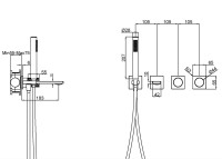 Смеситель для ванны Alto VBTW-6AL1CH, встраиваемый, хром