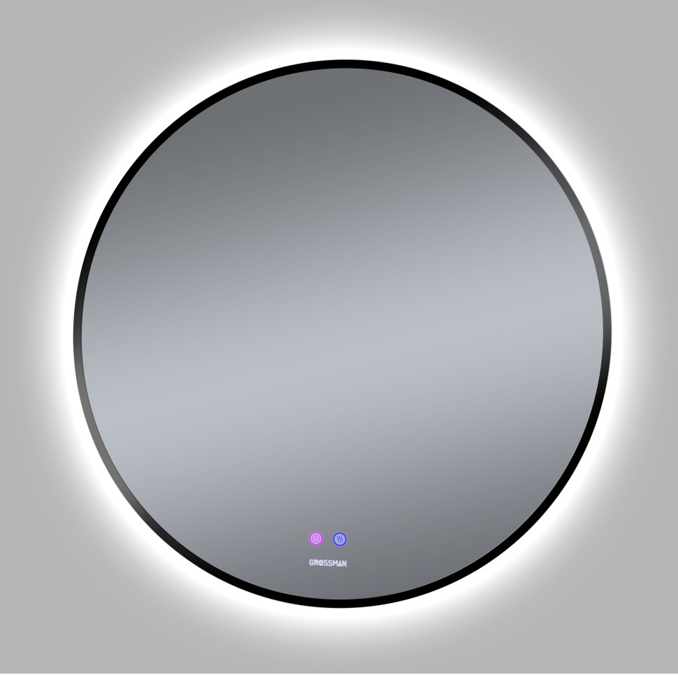 Зеркало COSMO-норма BLACK (800*800*45) LED с сенсорным выключателем и подогревом