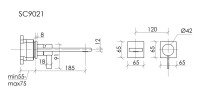 Смеситель для раковины SANCOS Linn c внутренней частью, черный матовый, арт. SC9021MB