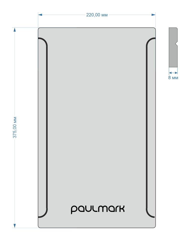 Разделочная доска PLATTE-375, HPL-пластик, Pl375-SD, дуб делано, 375х220мм, Paulmark