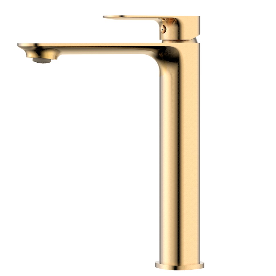 AQM6314BG Monza Смеситель для раковины однорычажный, Brushed gold