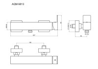 AQM6813GM Savona Смеситель для душа, металл