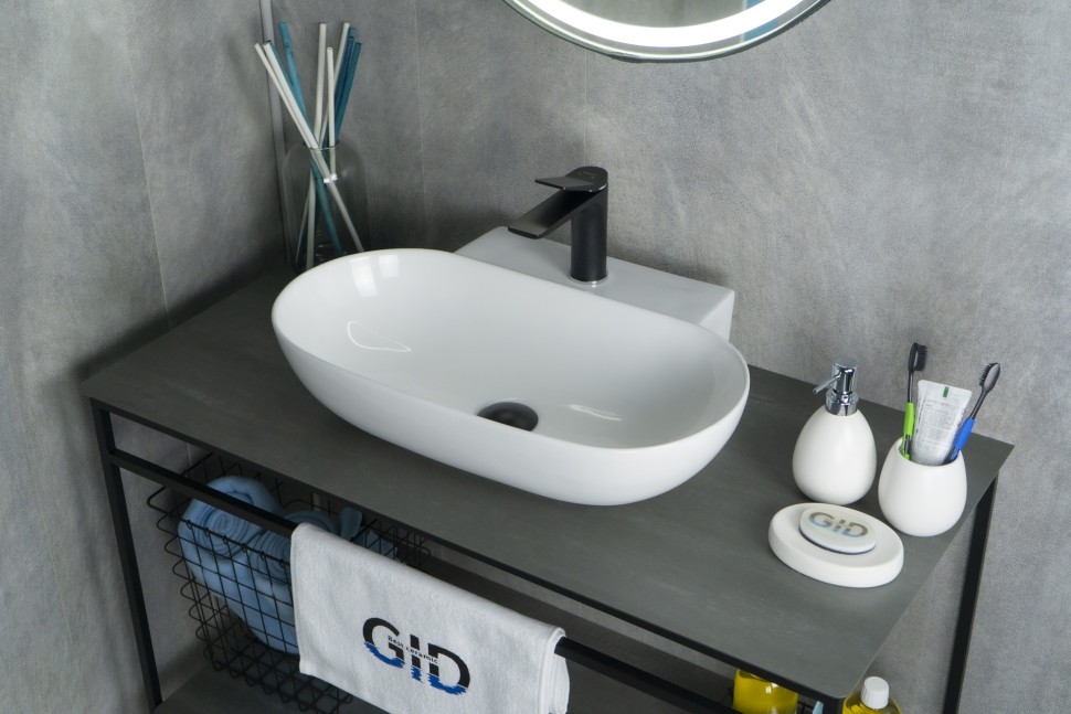 Раковина Gid N9234 51133 накладная белая 56x39x12.5