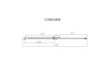 Душевая дверь Dice VDS-4D110CLB, 1100, черный, стекло прозрачное