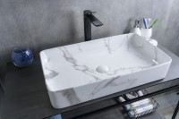 Раковина Gid Mnc396C 54476 накладная под камень глянцевая 60x34x11