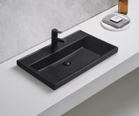 Раковина Gid Bm5560s 72205 встраиваемая сверху черная матовая 61x46.5x15