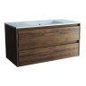 База под раковину Vincea  Gio 1000 подвесная, 2 выкатных ящика soft-close, C.Oak