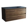 База под раковину Vincea  Gio 1000 подвесная, 2 выкатных ящика soft-close, C.Oak