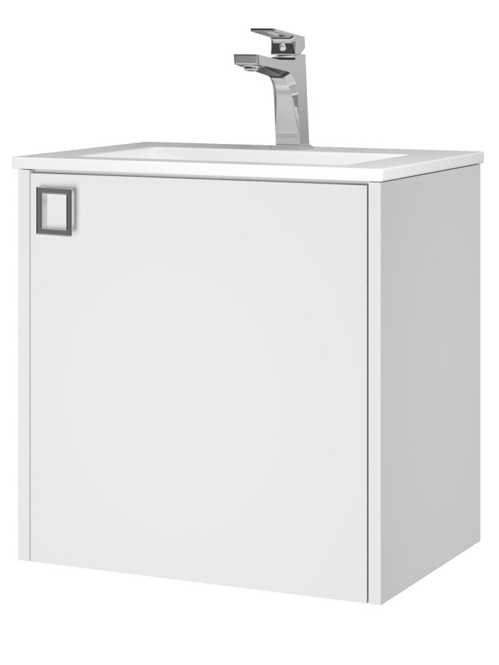 Тумба с раковиной в ванную Uperwood Aurora 50 см, белый матовый