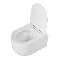 Унитаз подвесной безободковый с сиденьем и смывом TORNADO BelBagno SOFT-TOR BB084CH-TOR/SC