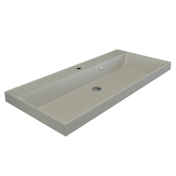 Раковина для ванной 100 см, Uperwood Classic Quartz, кварцевая, бежевая матовая, лён