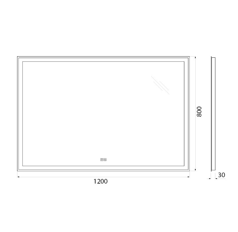 Зеркало BelBagno SPC-GRT-1200-800-LED-TCH-WARM
