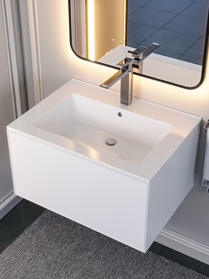 Тумба под раковину 75 см, Uperwood Parma Premium, белая