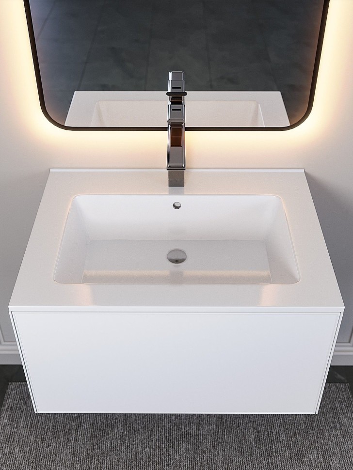 Тумба под раковину 75 см, Uperwood Parma Premium, белая