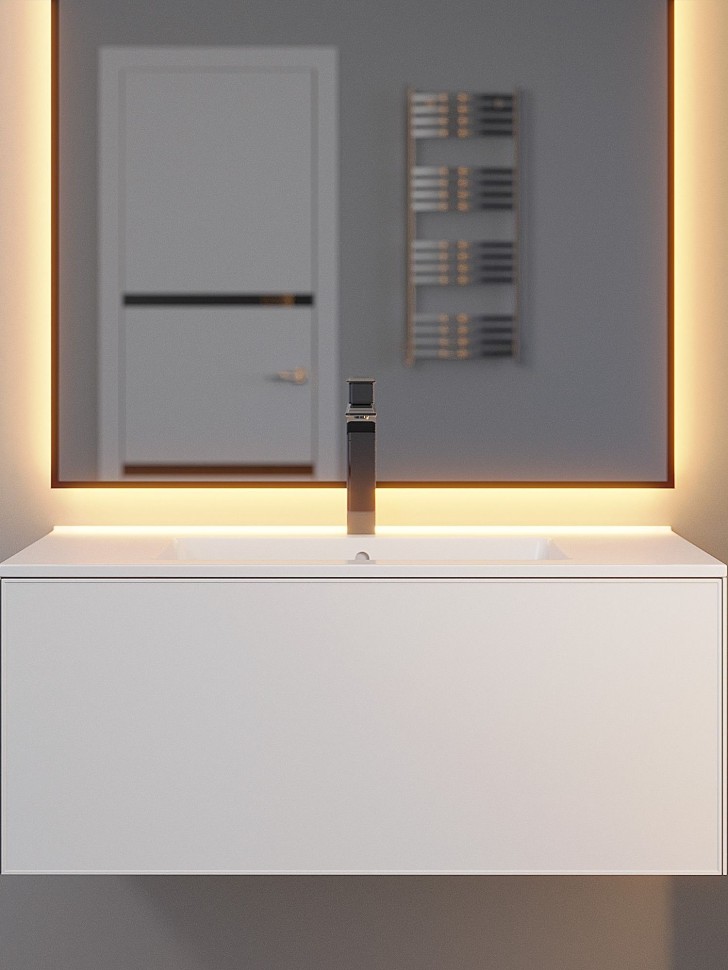 Тумба под раковину 75 см, Uperwood Parma Premium, белая