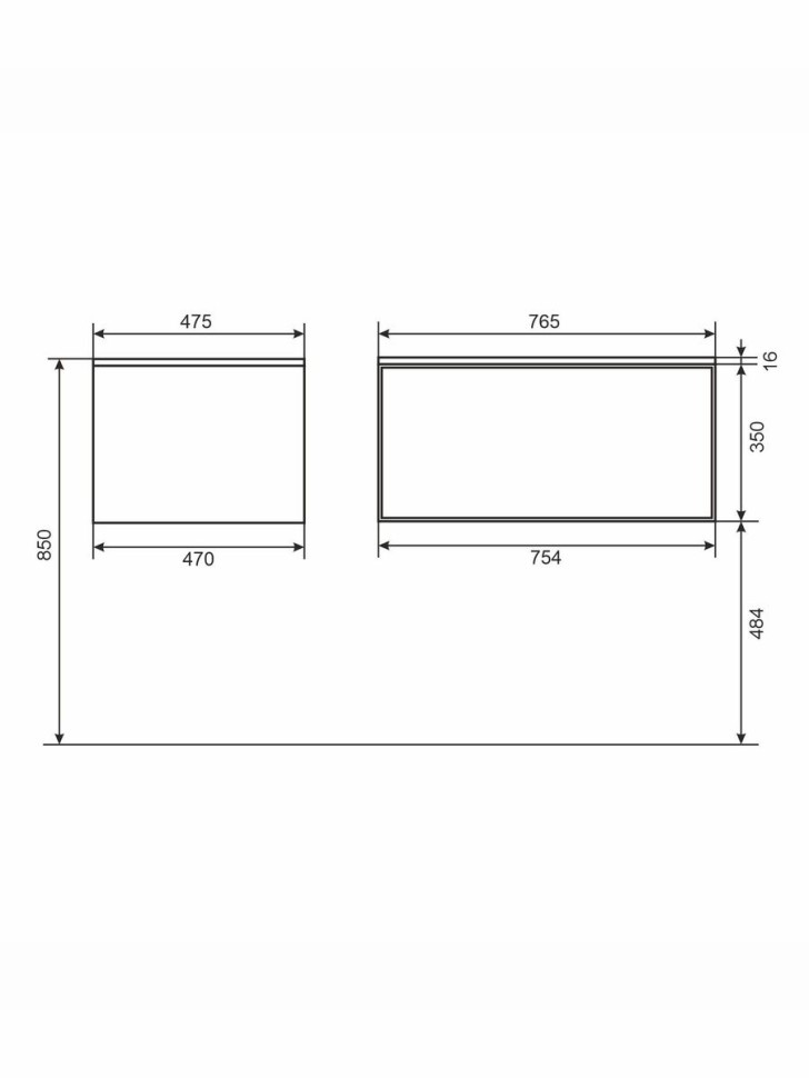Тумба под раковину 75 см, Uperwood Parma Premium, белая