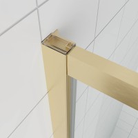 Душевая дверь Veconi Ottimo P20 G, 1100x1900, золото брашинг, стекло матовое