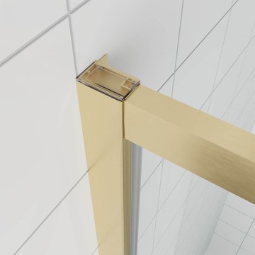 Душевая дверь Veconi Ottimo P20 G, 1100x1900, золото брашинг, стекло матовое