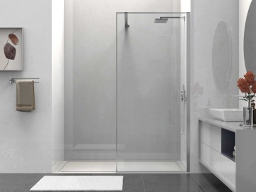 Душевая перегородка Волк-Ин (Walk-In) VSW-1HS100CL, 1000*2000, хром, стекло прозрачное
