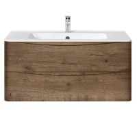 База под раковину Paola 1000 подвесная, 2 выкатных ящика soft close, V.Oak
