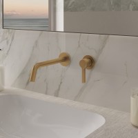 Смеситель для раковины Вилла (Villa) VBFW-1VL1BG встраиваемый однорычажный, брашированное золото