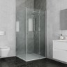 Душевое ограждение Ambassador Diamond 12011105R (90х90х200) квадрат,хром,стекло прозрачное,распашная-складная,1 место
