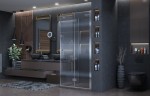 Душевое ограждение Ambassador Diamond 12011105R (90х90х200) квадрат,хром,стекло прозрачное,распашная-складная,1 место