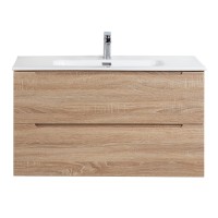 База под раковину подвесная BelBagno ETNA-1000-2C-SO-WO-P Rovere Bianco