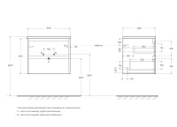 База под раковину подвесная BelBagno KRAFT-600-2C-SO-PP Pino Pasadena