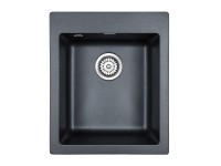 Мойка KANTE 40, IT-GRANIT, PM104249-BLM, черный металлик, 415х490 мм, Paulmark