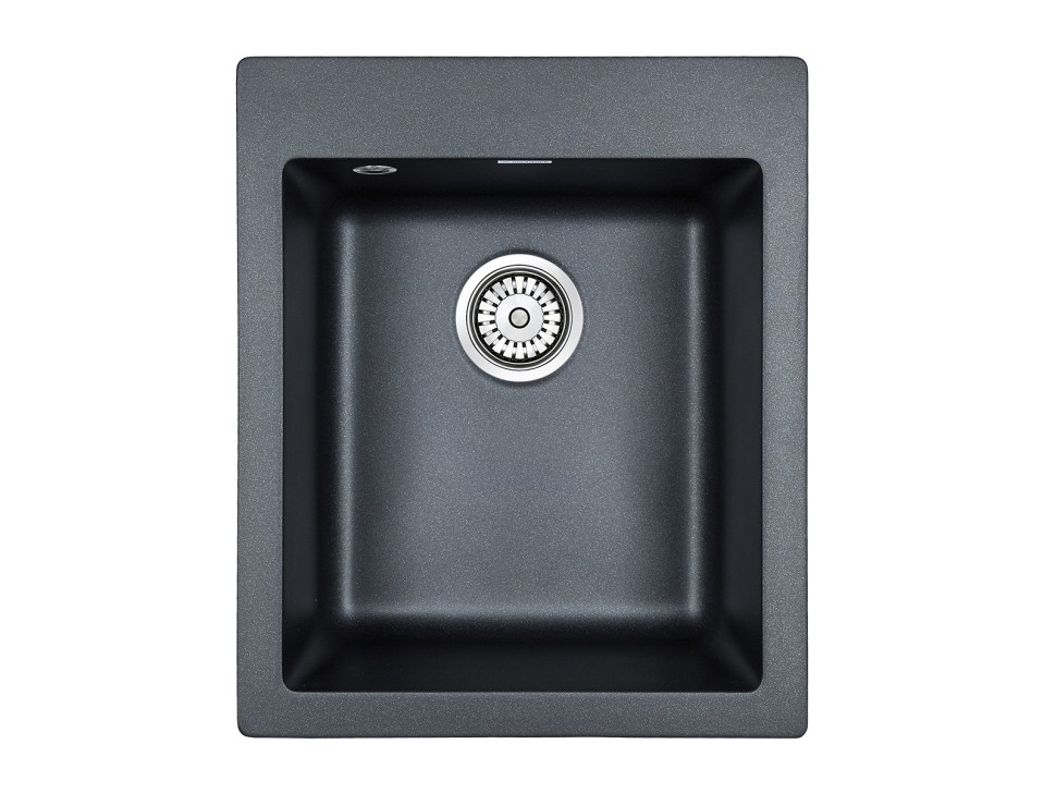 Мойка KANTE 40, IT-GRANIT, PM104249-BLM, черный металлик, 415х490 мм, Paulmark
