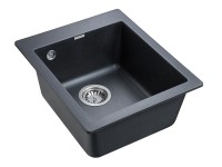 Мойка KANTE 40, IT-GRANIT, PM104249-BLM, черный металлик, 415х490 мм, Paulmark