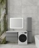 Тумба подвесная STYLE LINE "Даллас 140" Люкс Плюс серая с раковиной ESTETUS Даллас 1400*480 левый  