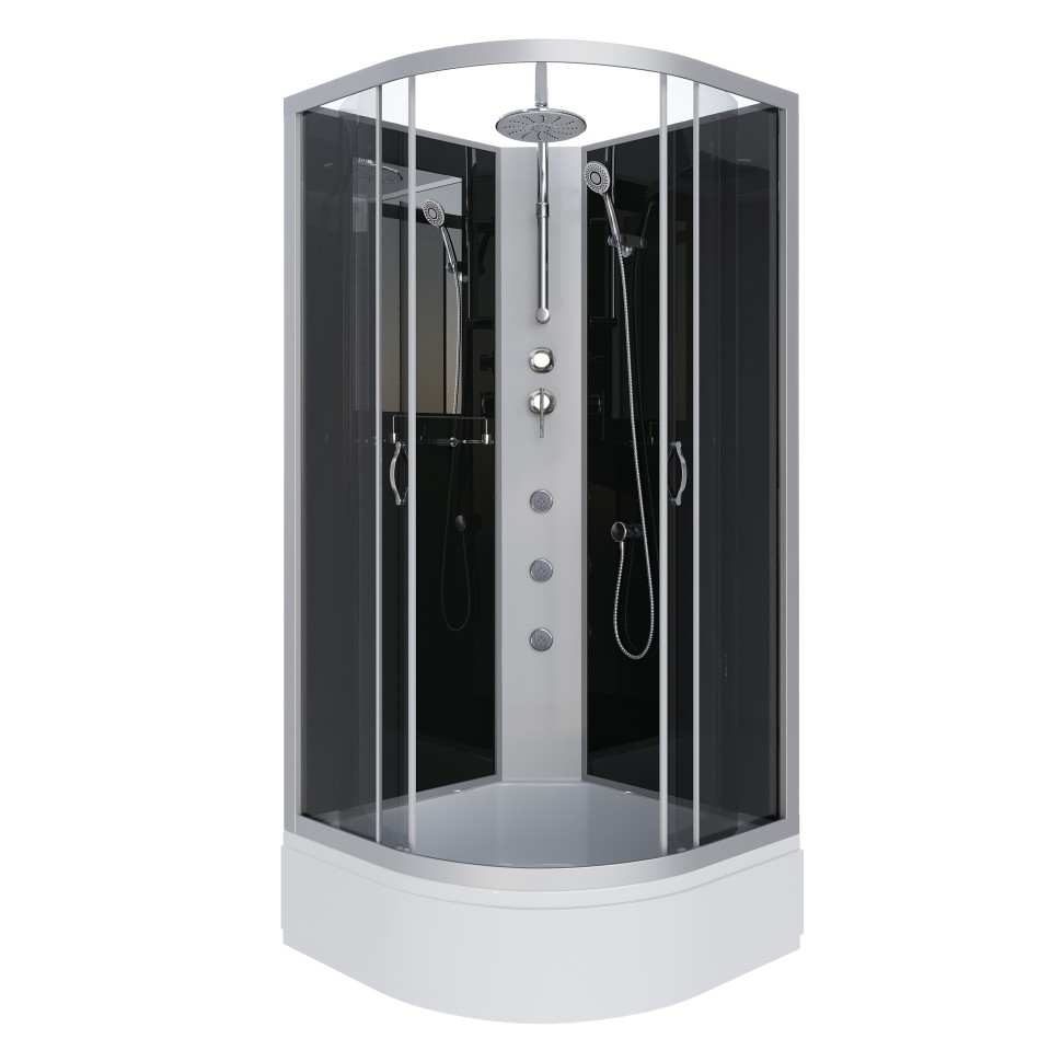Душевая кабина Niagara Classic NG-3502-14BKTG (100х100х210) средний поддон(26см),стекло тонированное,4 места