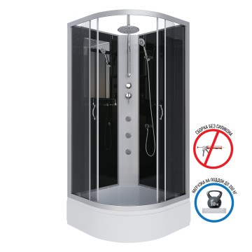 Душевая кабина Niagara Classic NG-3502-14BKTG (100х100х210) средний поддон(26см),стекло тонированное,4 места