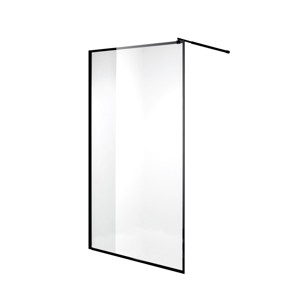 Душевая перегородка Niagara Nova NG-687-11ВLACK (110х195) черный,стекло прозрачное,1 место