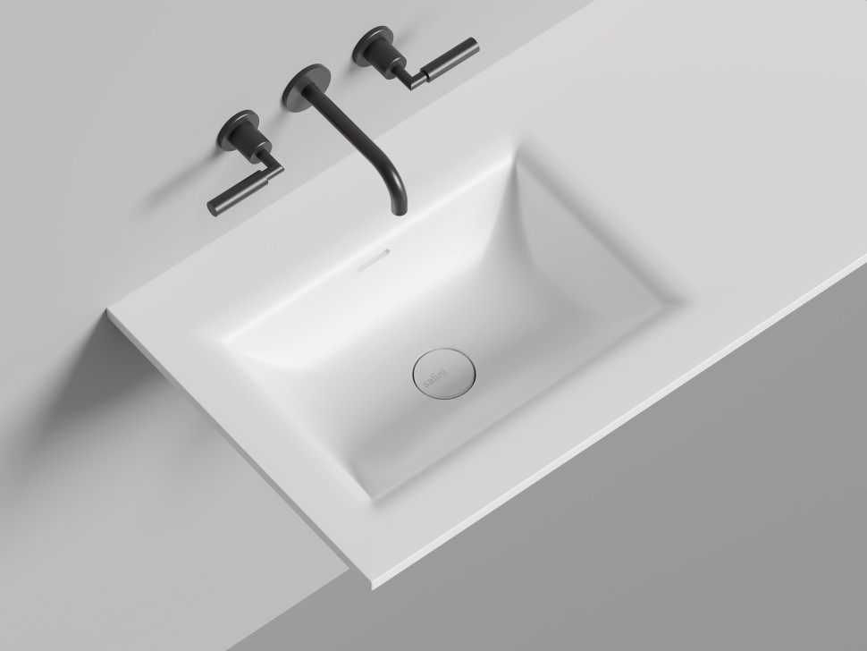 Раковина столешница ONDA EDGE SQUARE 600-3000х400-700х146 S-Stone Матовое