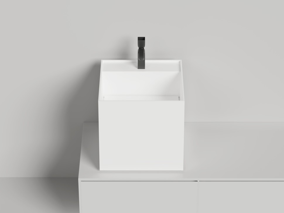 Раковина накладная ARMONIA SQUARE TOP 03  без отверстия под смеситель 450х450х450 S-Sense Глянцевое